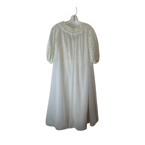 Vanity Fair Retro 60s Peignoir Two Piece Romantic Lace Nightgown & Robe Set S/M - Picture 9 of 15